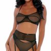 Garter-Lingerie * | Forplay Compare And Contrast Bra Set