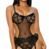 Garter-Lingerie * | Forplay Lattice Know Teddy