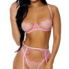 Garter-Lingerie * | Forplay Sheer Truth Bra Set