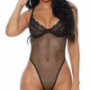 Teddies * | Forplay Loving Lace Fishnet Teddy