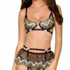 Garter-Lingerie * | Dreamgirl Secret Garden Bra Set