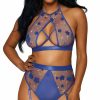 Garter-Lingerie * | Dreamgirl Blue Meadows Bra Set