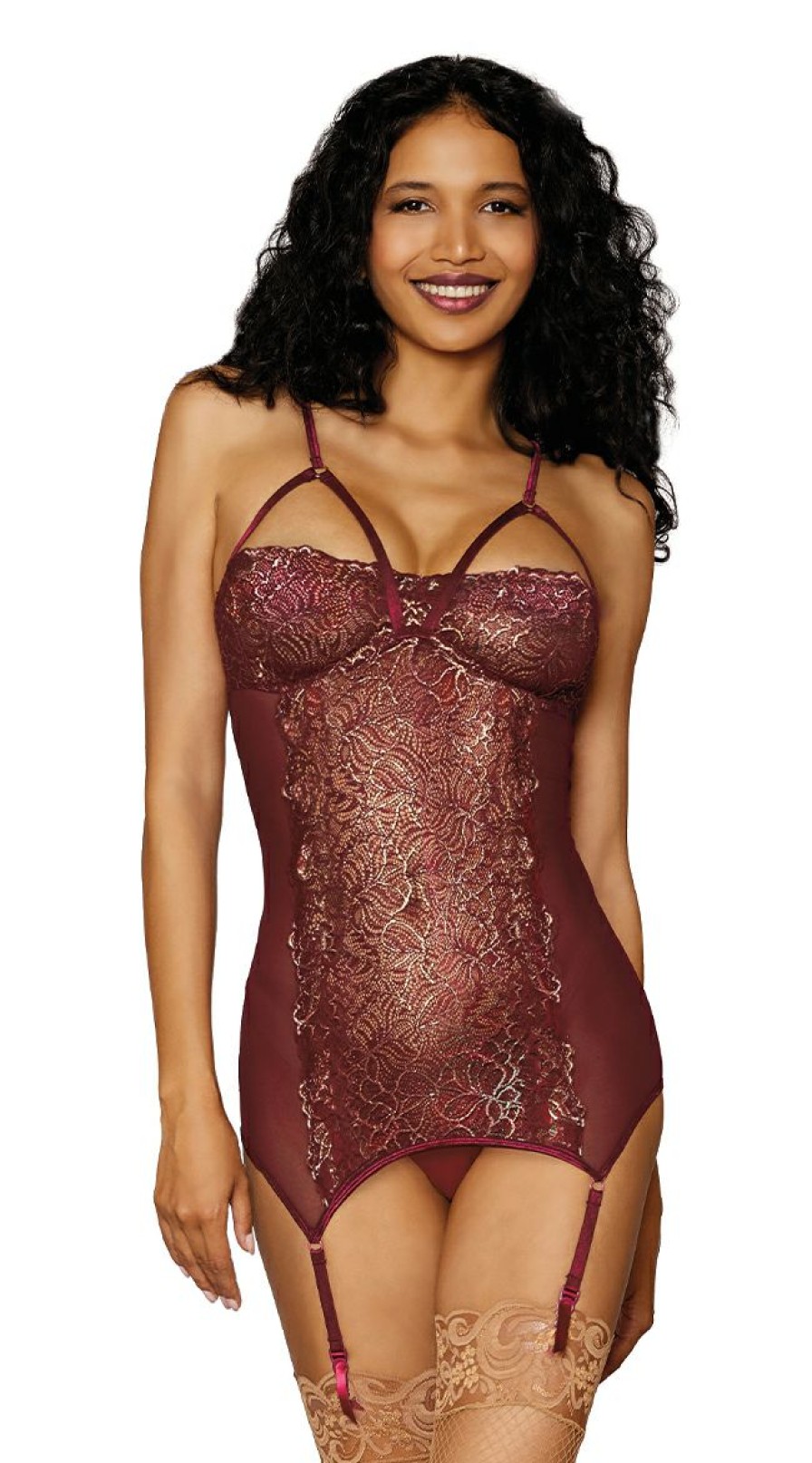 Garter-Lingerie * | Dreamgirl Holiday Magic Chemise Set