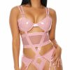 Garter-Lingerie * | Forplay Double The Mesh Teddy Set