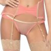 Garter-Lingerie * | Oh La La Cheri Wavy Mesh Coral Garter Belt