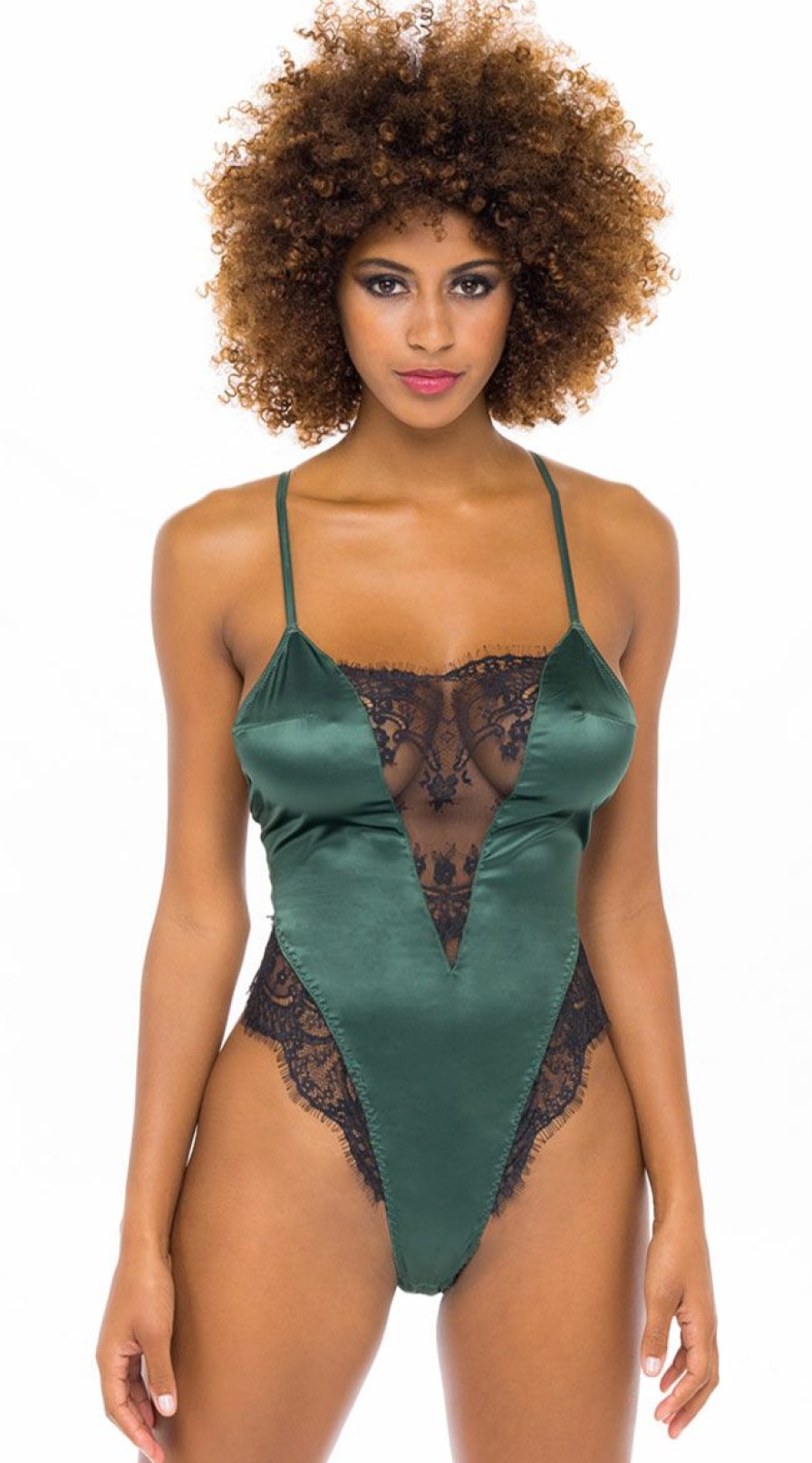 Silk-Satin-Lingerie * | Oh La La Cheri Caught Your Eye Teddy