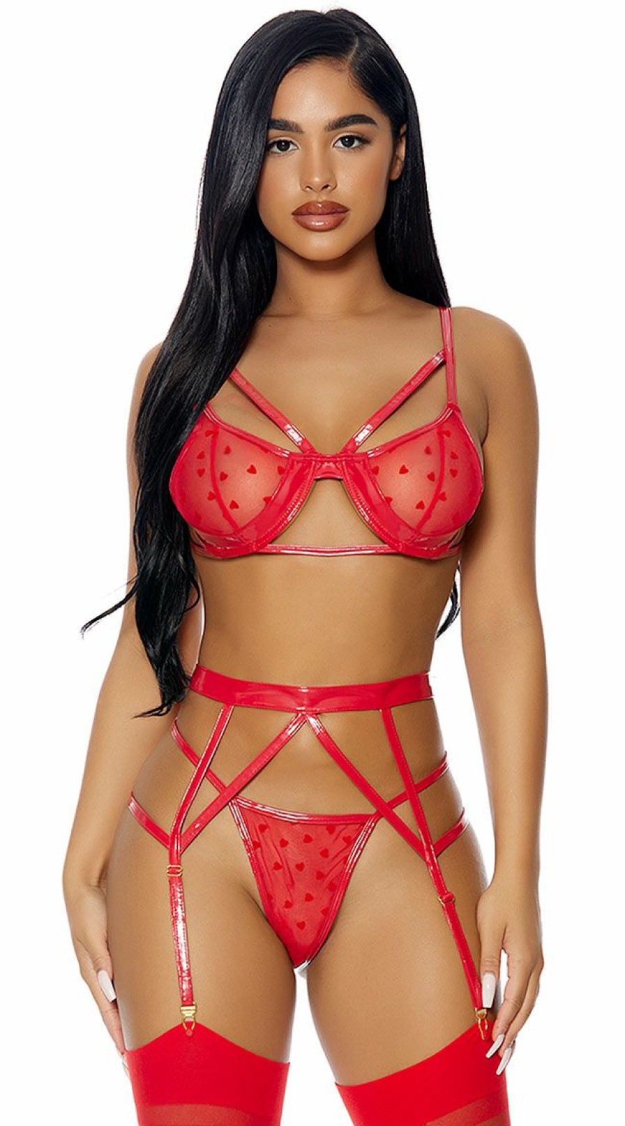 Garter-Lingerie * | Forplay Take To Heart Lingerie Set