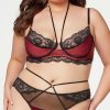 Silk-Satin-Lingerie * | Seven 'Til Midnight Plus Size Opulent Satin And Lace Bra Set