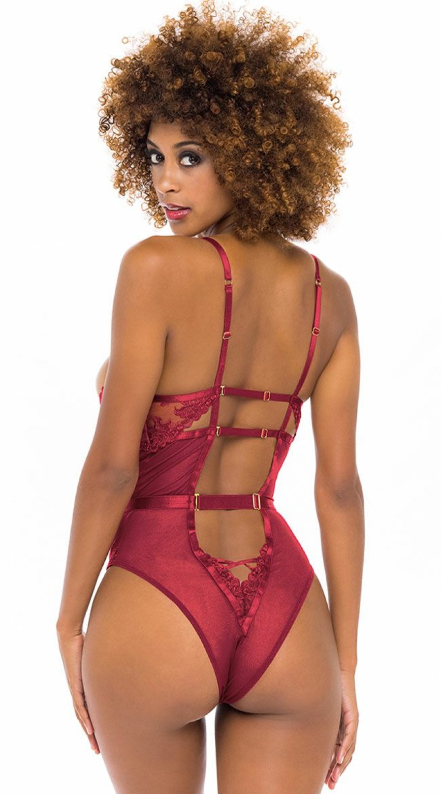 Open-Cup-Lingerie * | Oh La La Cheri Back To My Lace Teddy