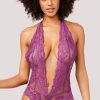 Teddies * | Yandy Part Time Lover Stretch Lace Teddy