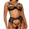 Garter-Lingerie * | Forplay Cross My Mind Bra Set