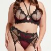 Ultra-Sexy-Lingerie * | Seven 'Til Midnight Plus Size Divine Courtesan Bra And Garter Set