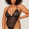 Ultra-Sexy-Lingerie * | Yandy Plus Size High Key Fine Lace Teddy