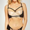 Silk-Satin-Lingerie * | Icollection Celeste Applique Bra Set