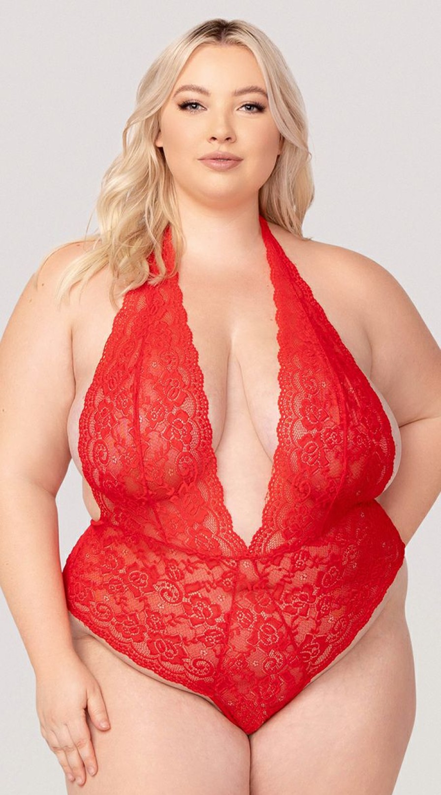 Ultra-Sexy-Lingerie * | Yandy Plus Size Open For You Crotchless Teddy