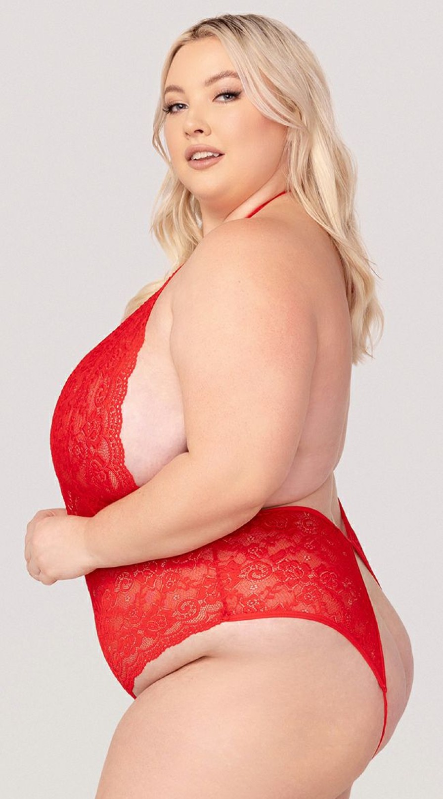 Ultra-Sexy-Lingerie * | Yandy Plus Size Open For You Crotchless Teddy