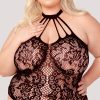 Ultra-Sexy-Lingerie * | Yandy Plus Size Dark Fantasies Crotchless Teddy